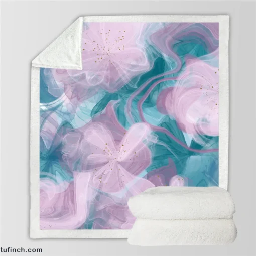 Alcohol Inks Vector Design Sherpa Fleece Blanket