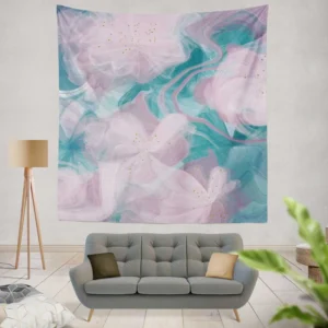 Alcohol Inks Vector Design Wall Tapestry