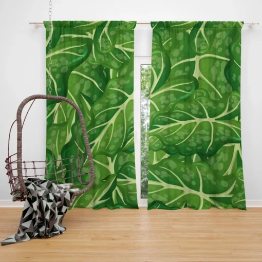 Alocasia Leave Pattern Curtain