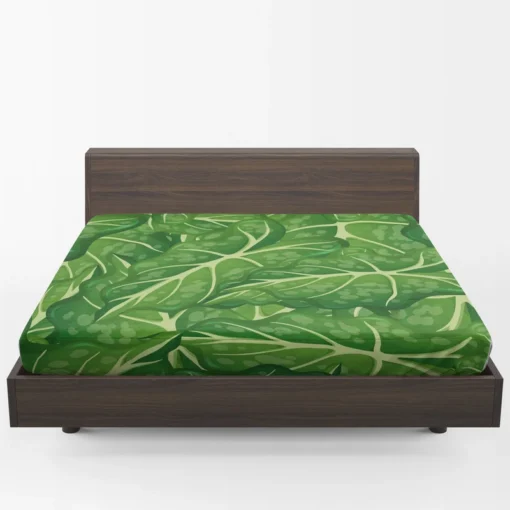 Alocasia Leave Pattern Fitted Sheet 1