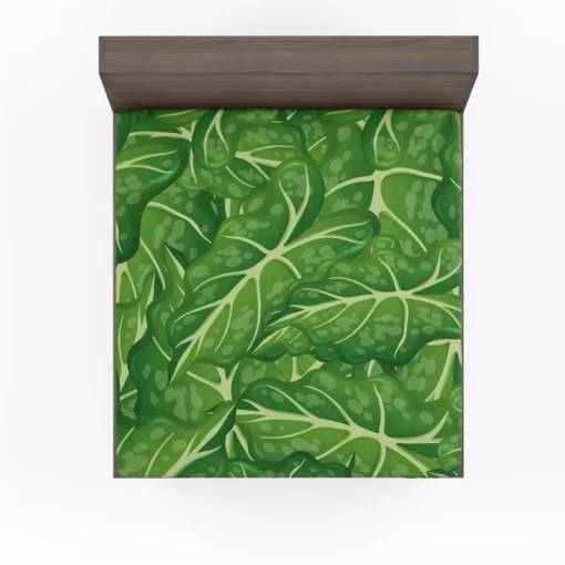 Alocasia Leave Pattern Fitted Sheet