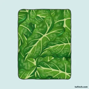 Alocasia Leave Pattern Fleece Blanket 1