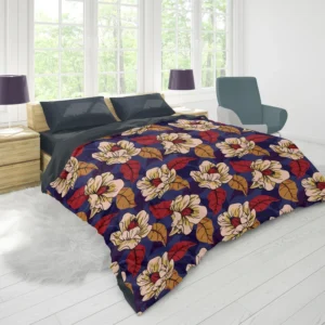 Amaryllis Floral Pattern Duvet Cover 1