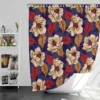 Amaryllis Floral Pattern Shower Curtain