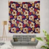 Amaryllis Floral Pattern Wall Tapestry