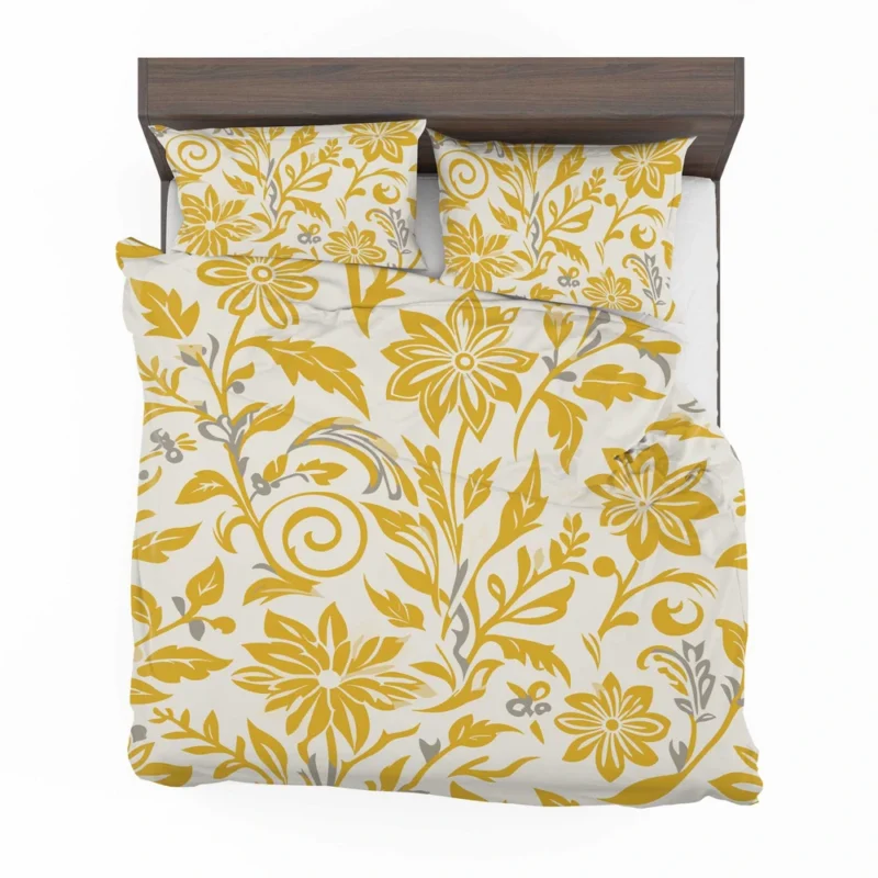 Amazing Yellow Flowers Pattern Bedding Set 2