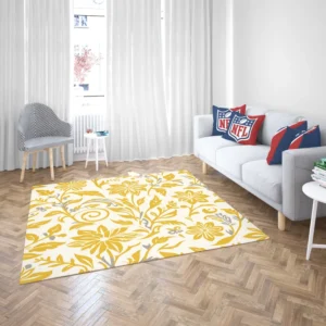 Amazing Yellow Flowers Pattern Rug 2