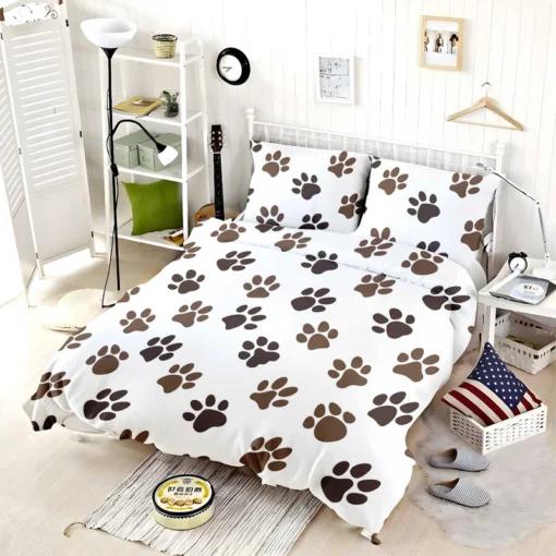 Animal Footprints Pattern Bedding Set