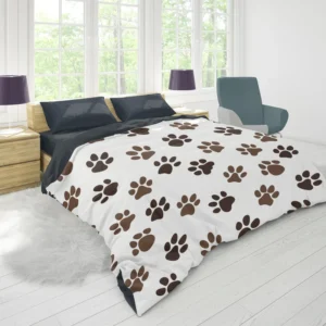 Animal Footprints Pattern Duvet Cover 1