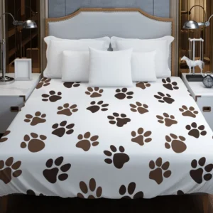 Animal Footprints Pattern Duvet Cover