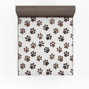 Animal Footprints Pattern Fitted Sheet