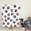 Animal Footprints Pattern Fleece Blanket