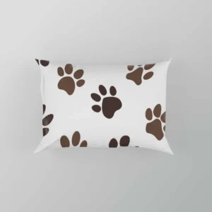 Animal Footprints Pattern Pillow Case