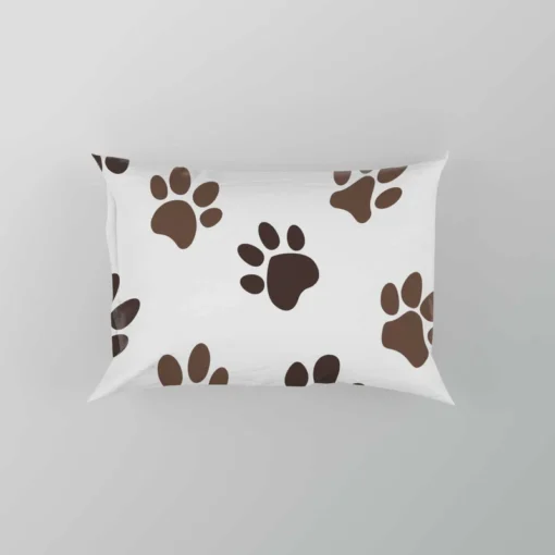 Animal Footprints Pattern Pillow Case