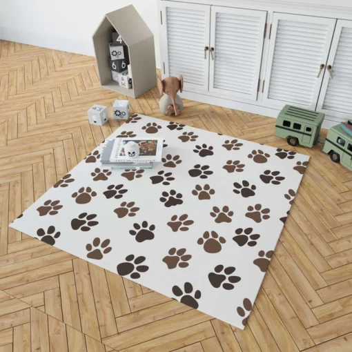 Animal Footprints Pattern Rug 1