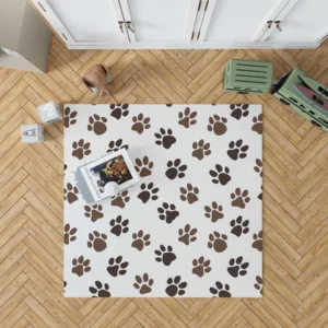 Animal Footprints Pattern Rug