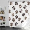 Animal Footprints Pattern Shower Curtain