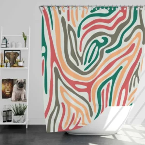 Animal Motif Seamless Pattern Shower Curtain