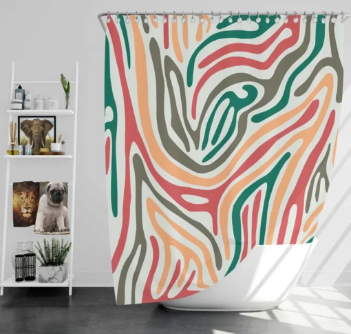 Animal Motif Seamless Pattern Shower Curtain