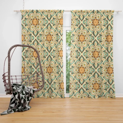 Arabesque Floral Pattern Curtain