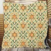 Arabesque Floral Pattern Quilt Blanket