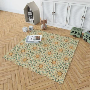 Arabesque Floral Pattern Rug 1