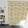 Arabesque Floral Pattern Shower Curtain