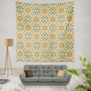 Arabesque Floral Pattern Wall Tapestry