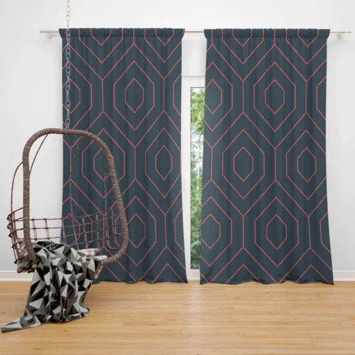 Arabian Lattice Geometric Curtain