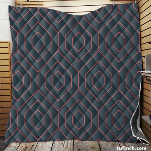 Arabian Lattice Geometric Quilt Blanket