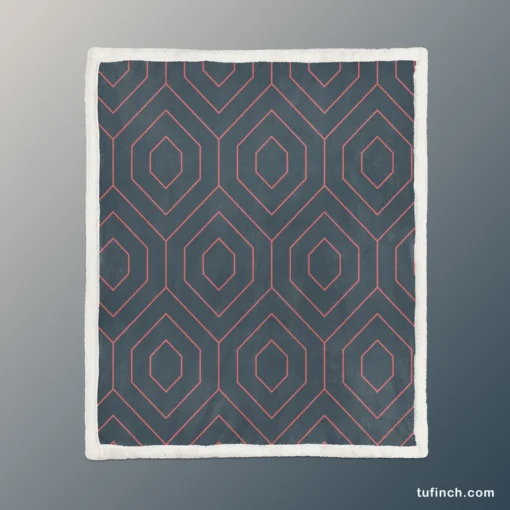 Arabian Lattice Geometric Sherpa Fleece Blanket 1