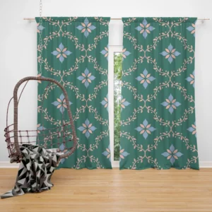 Arabian Vintage Ikat Design Curtain