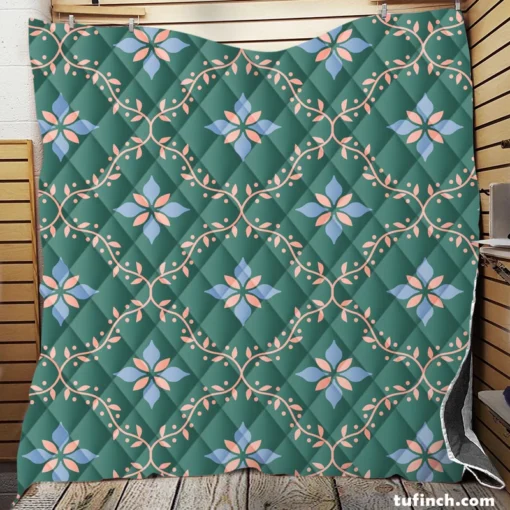 Arabian Vintage Ikat Design Quilt Blanket