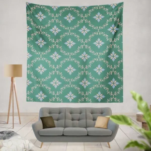 Arabian Vintage Ikat Design Wall Tapestry