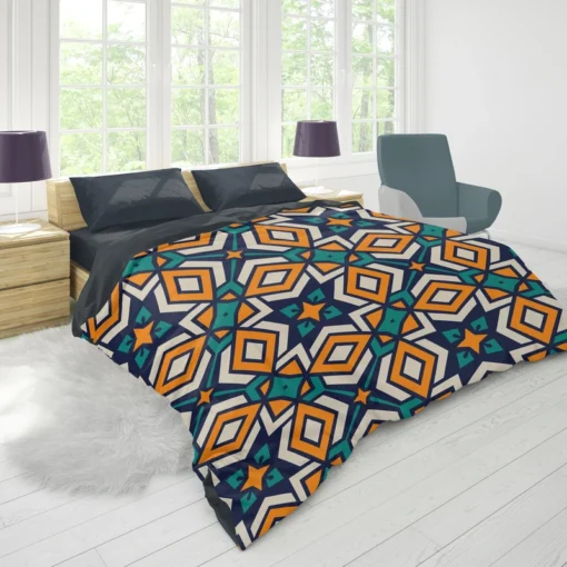 Arabic Colorful Geometric Design Duvet Cover 1