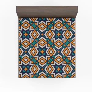 Arabic Colorful Geometric Design Fitted Sheet