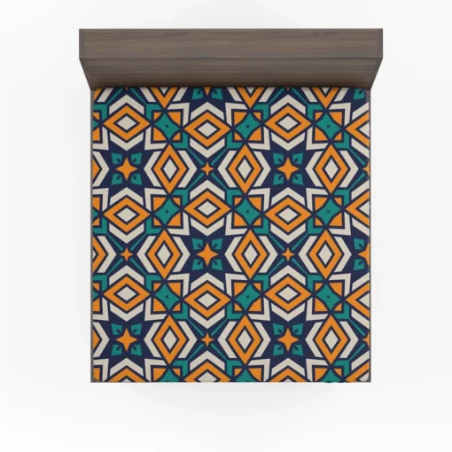 Arabic Colorful Geometric Design Fitted Sheet