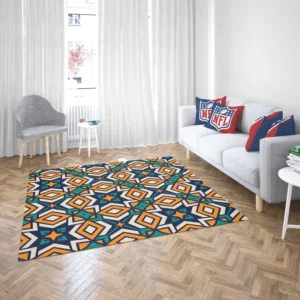 Arabic Colorful Geometric Design Rug 2