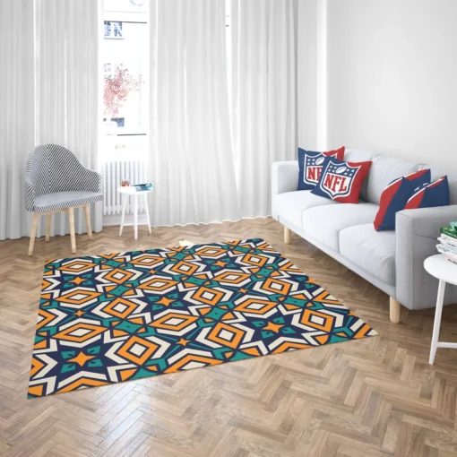 Arabic Colorful Geometric Design Rug 2