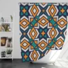 Arabic Colorful Geometric Design Shower Curtain