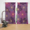 Arabic Geometric Purple Gold Gradient Curtain