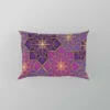 Arabic Geometric Purple Gold Gradient Pillow Case