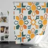 Arabic Oriental Morocco Floral Design Shower Curtain