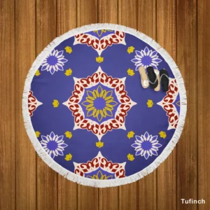 Arabic Oriental Turkish Design Round Beach Towel