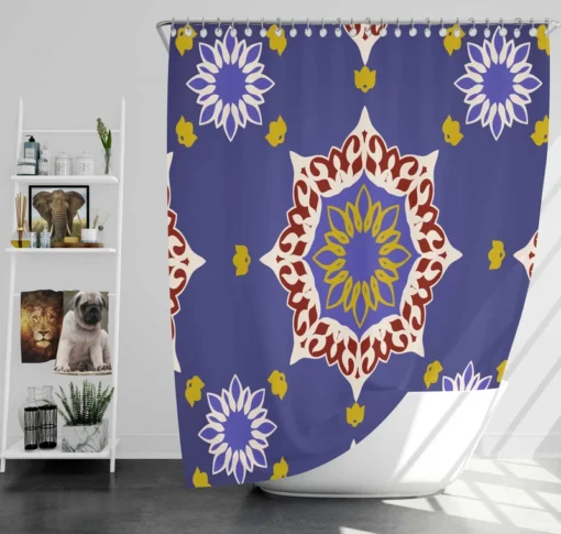 Arabic Oriental Turkish Design Shower Curtain