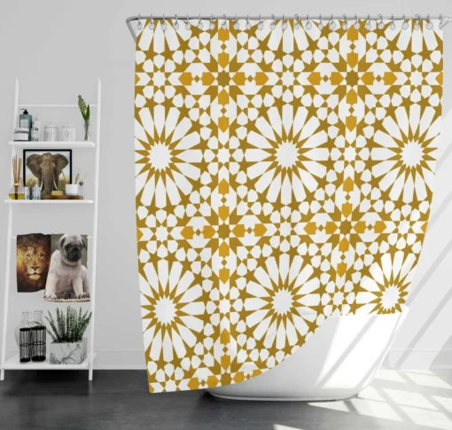 Arabic Pattern Geometrical Shower Curtain