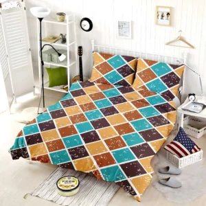 Argyle Pattern Patchwork Design Bedding Set