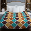 Argyle Pattern Patchwork Design Duvet Cover