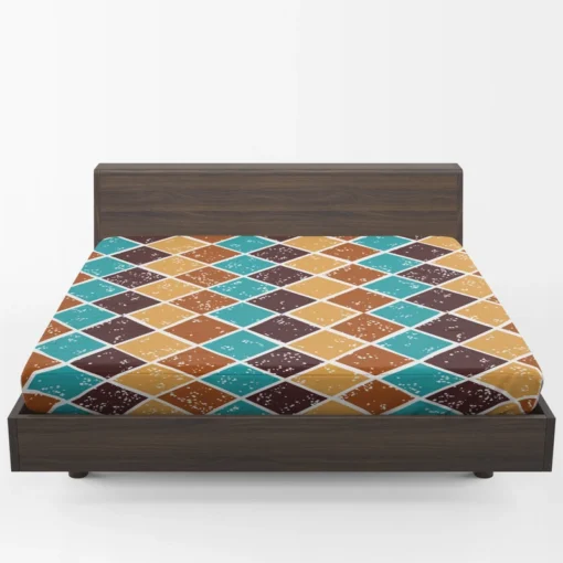 Argyle Pattern Patchwork Design Fitted Sheet 1