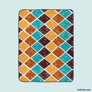 Argyle Pattern Patchwork Design Fleece Blanket 1